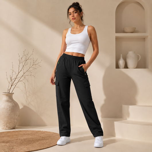 2-Pcs Women's Drawstring Work Pants
